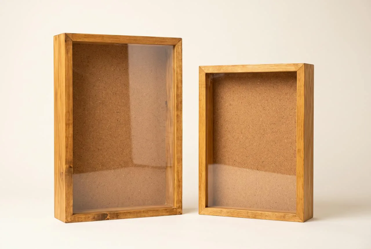 Memory box groot naast de kleine maat, beide leeg